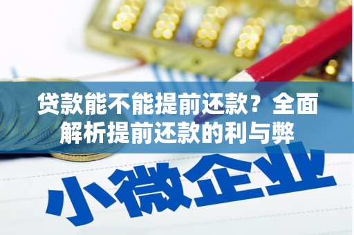 屯溪贷款能不能提前还款？全面解析提前还款的利与弊