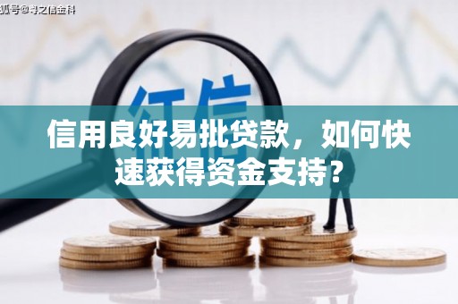 屯溪信用良好易批贷款，如何快速获得资金支持？