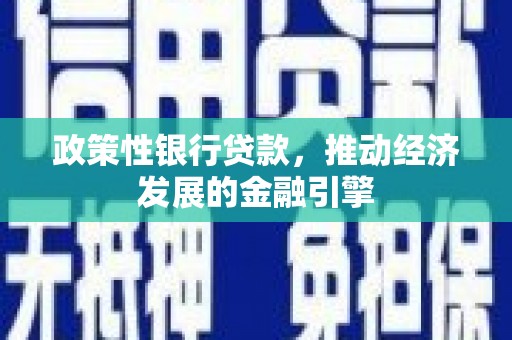 屯溪政策性银行贷款，推动经济发展的金融引擎