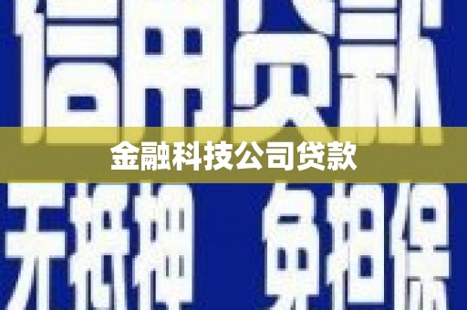 屯溪金融科技公司贷款