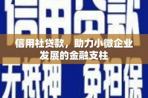 屯溪信用社贷款，助力小微企业发展的金融支柱