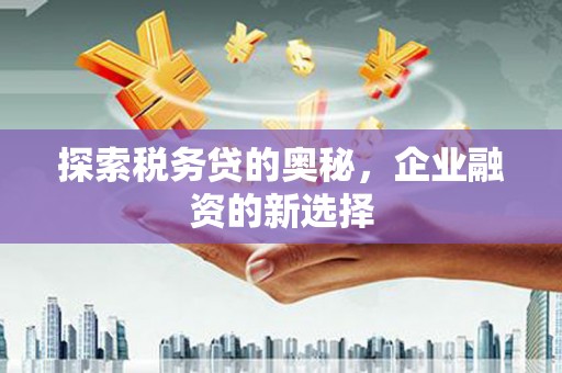 屯溪探索税务贷的奥秘，企业融资的新选择