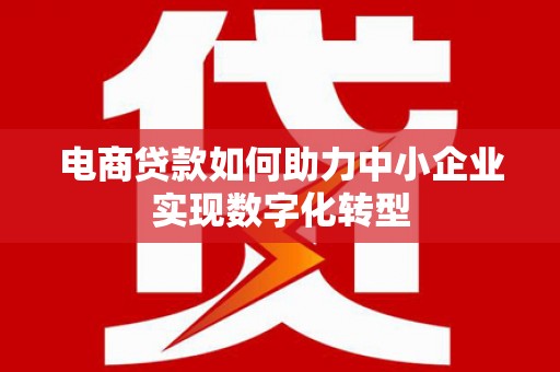 屯溪电商贷款如何助力中小企业实现数字化转型