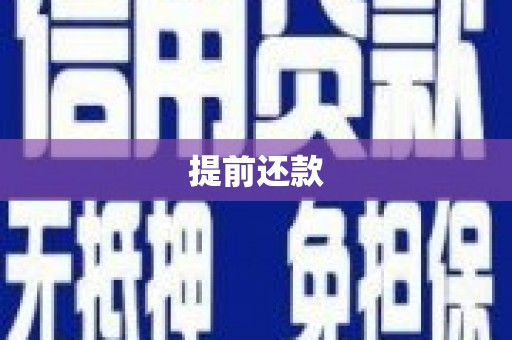 屯溪提前还款