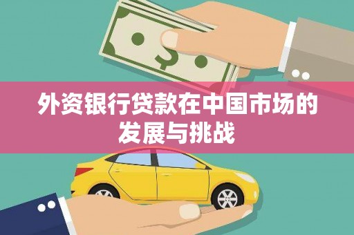 屯溪外资银行贷款在中国市场的发展与挑战