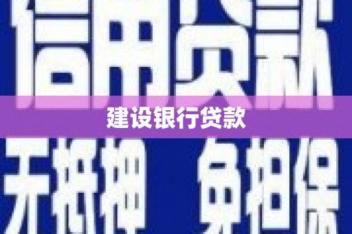 屯溪建设银行贷款