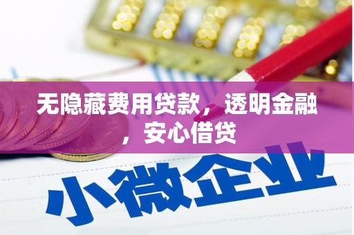 屯溪无隐藏费用贷款，透明金融，安心借贷