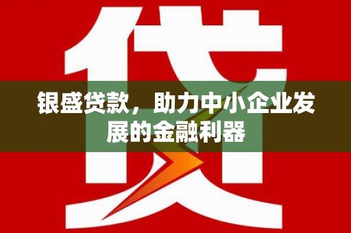 屯溪银盛贷款，助力中小企业发展的金融利器