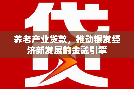 屯溪养老产业贷款，推动银发经济新发展的金融引擎