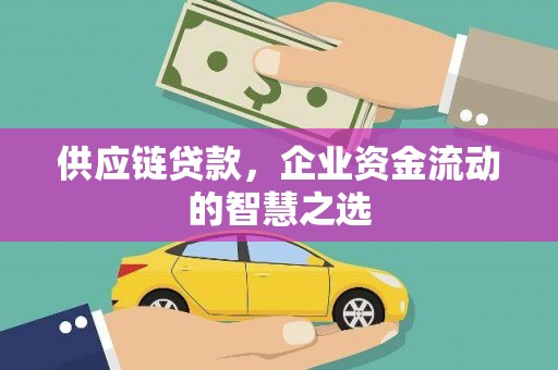 屯溪供应链贷款，企业资金流动的智慧之选