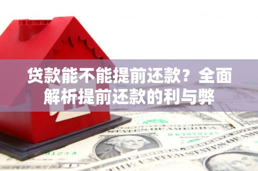 屯溪贷款能不能提前还款？全面解析提前还款的利与弊
