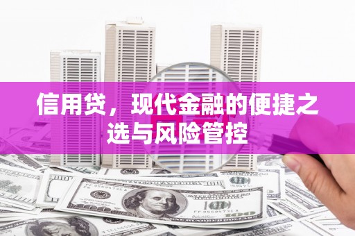 屯溪信用贷，现代金融的便捷之选与风险管控