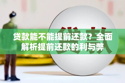 屯溪贷款能不能提前还款？全面解析提前还款的利与弊