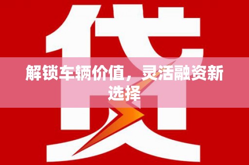 屯溪解锁车辆价值，灵活融资新选择