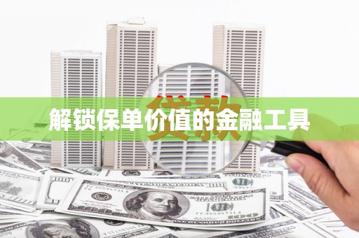 屯溪解锁保单价值的金融工具
